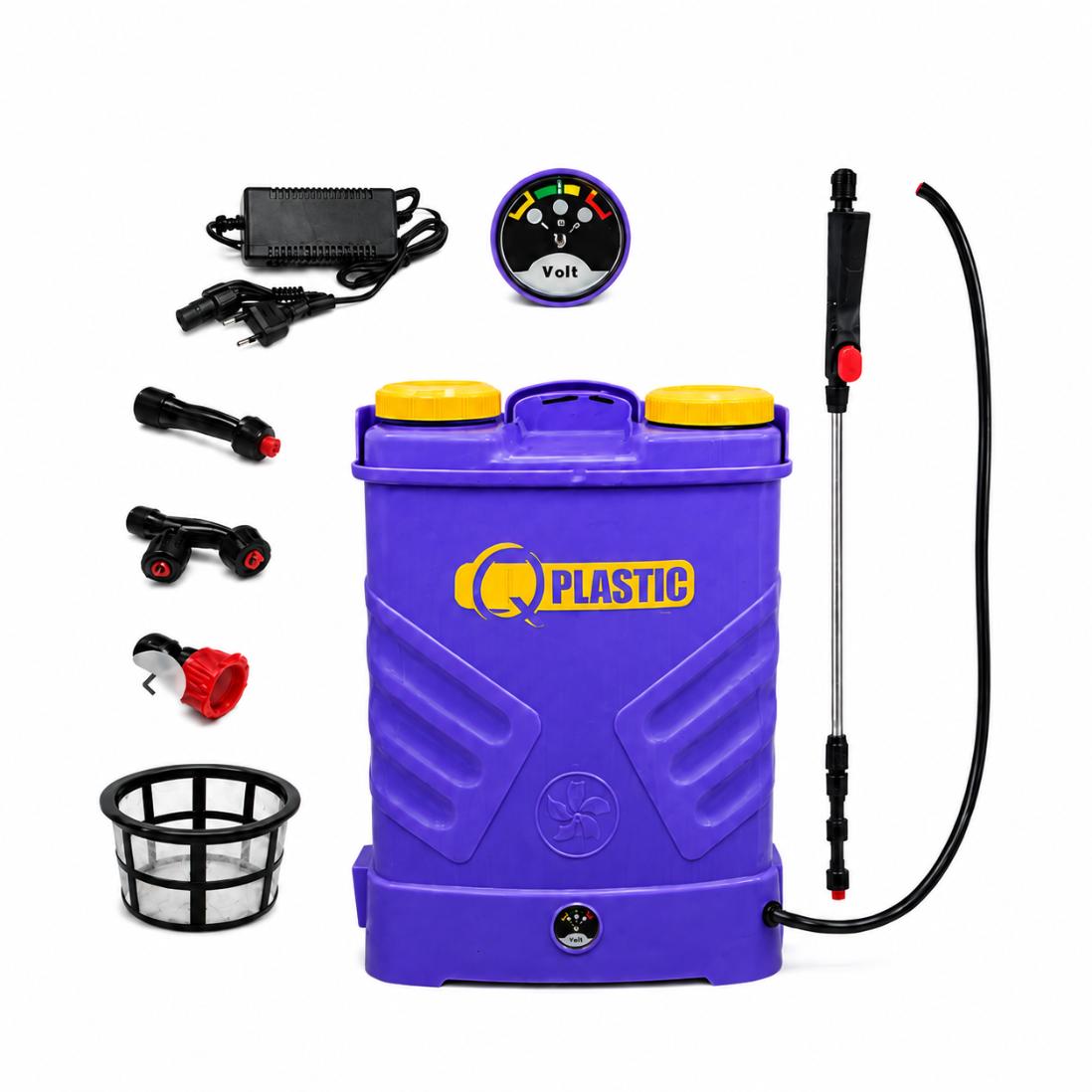 Ψεκαστήρας Πλάτης μπαταρίας 16lt 12V/8AH Q Plastic